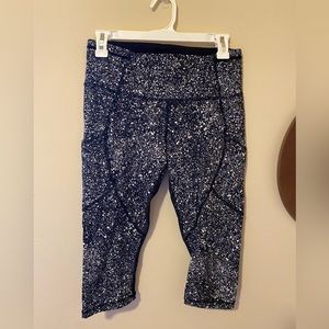Lululemon Speckled Super Crop Leggings